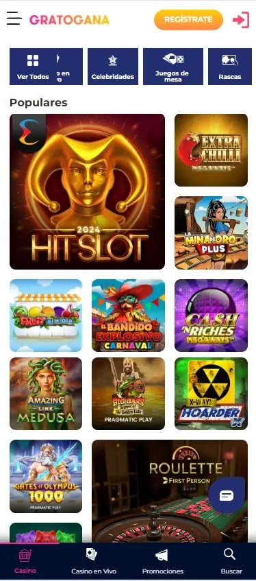 Casino Gratogana Juegos online