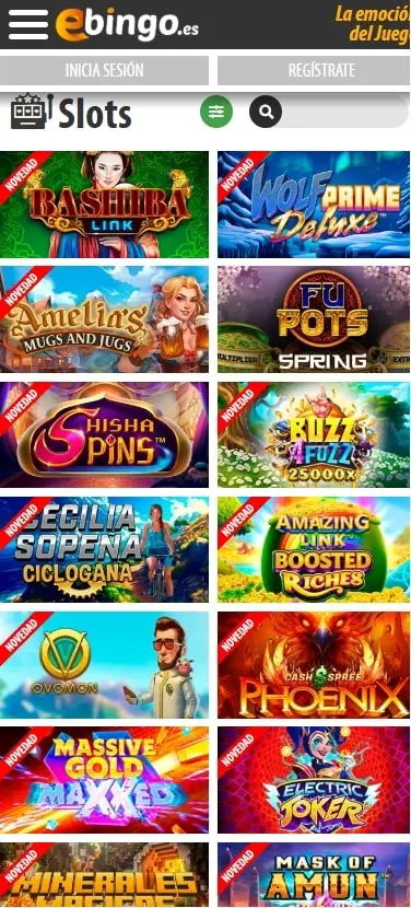 ebingo juegos de casino