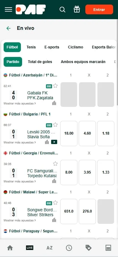 paf apuestas deportivas