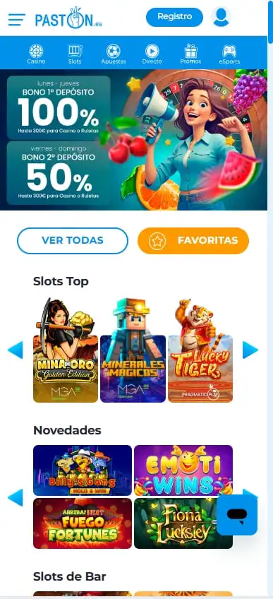 pastón slots y tragaperras