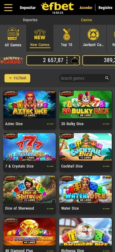 slots y tragaperras efbet