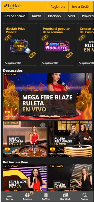 Betfair casino españa