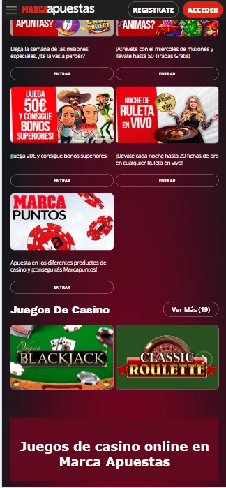 MarcaApuestas casino online