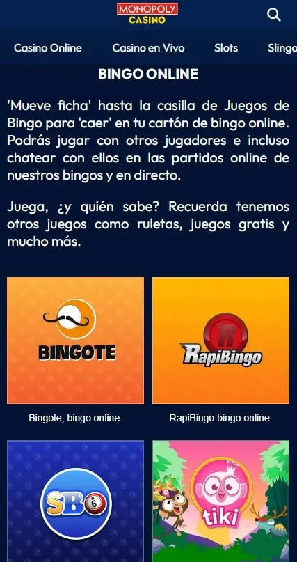 monopoly casino slingo