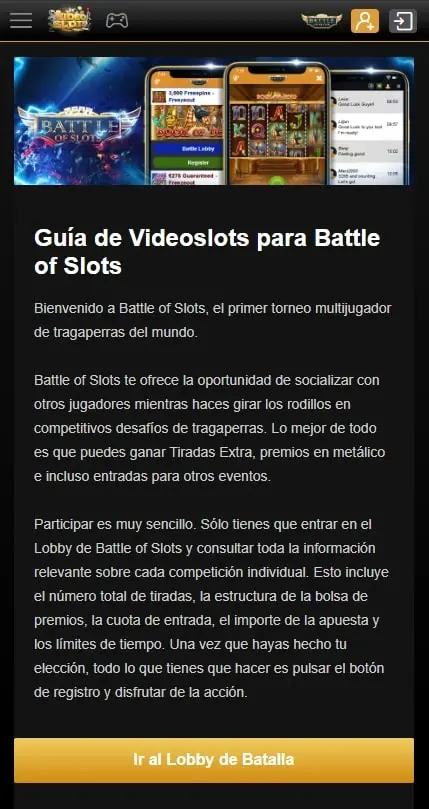 videoslots torneo de slots