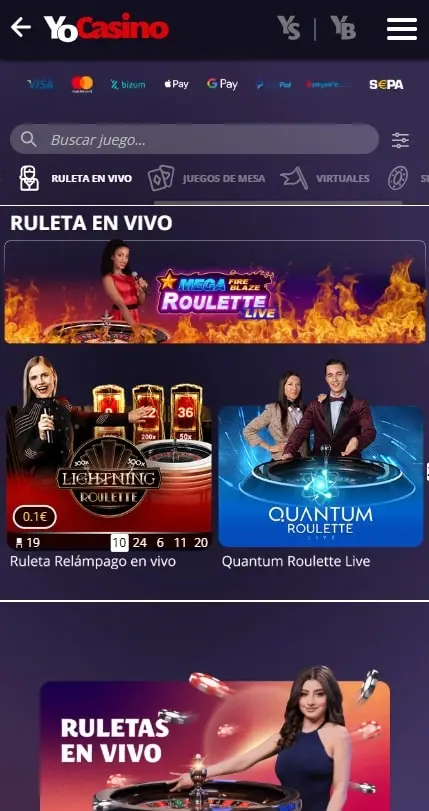 yocasino ruleta en vivo