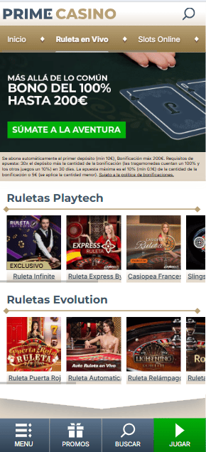 Prime Casino ruleta