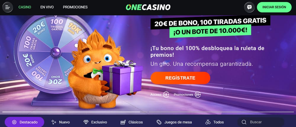 Bono de bienvenidad de One Casino