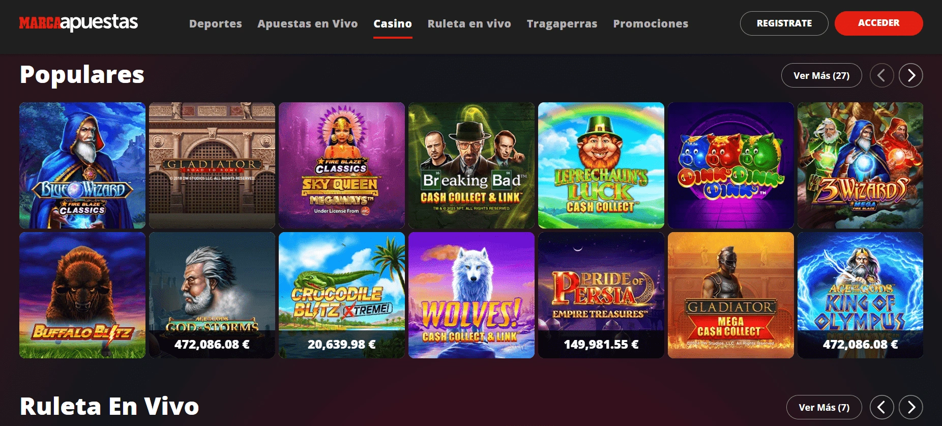 MarcaApuestas juegos online