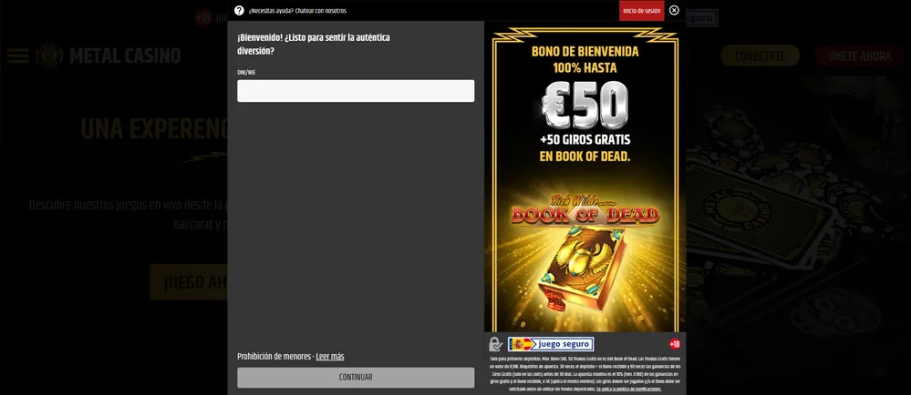 Metal Casino login