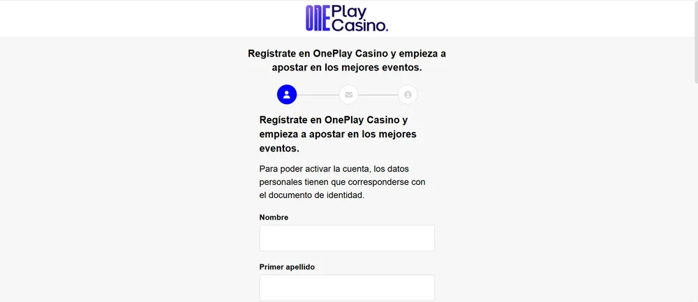 OnePlay Casino registro