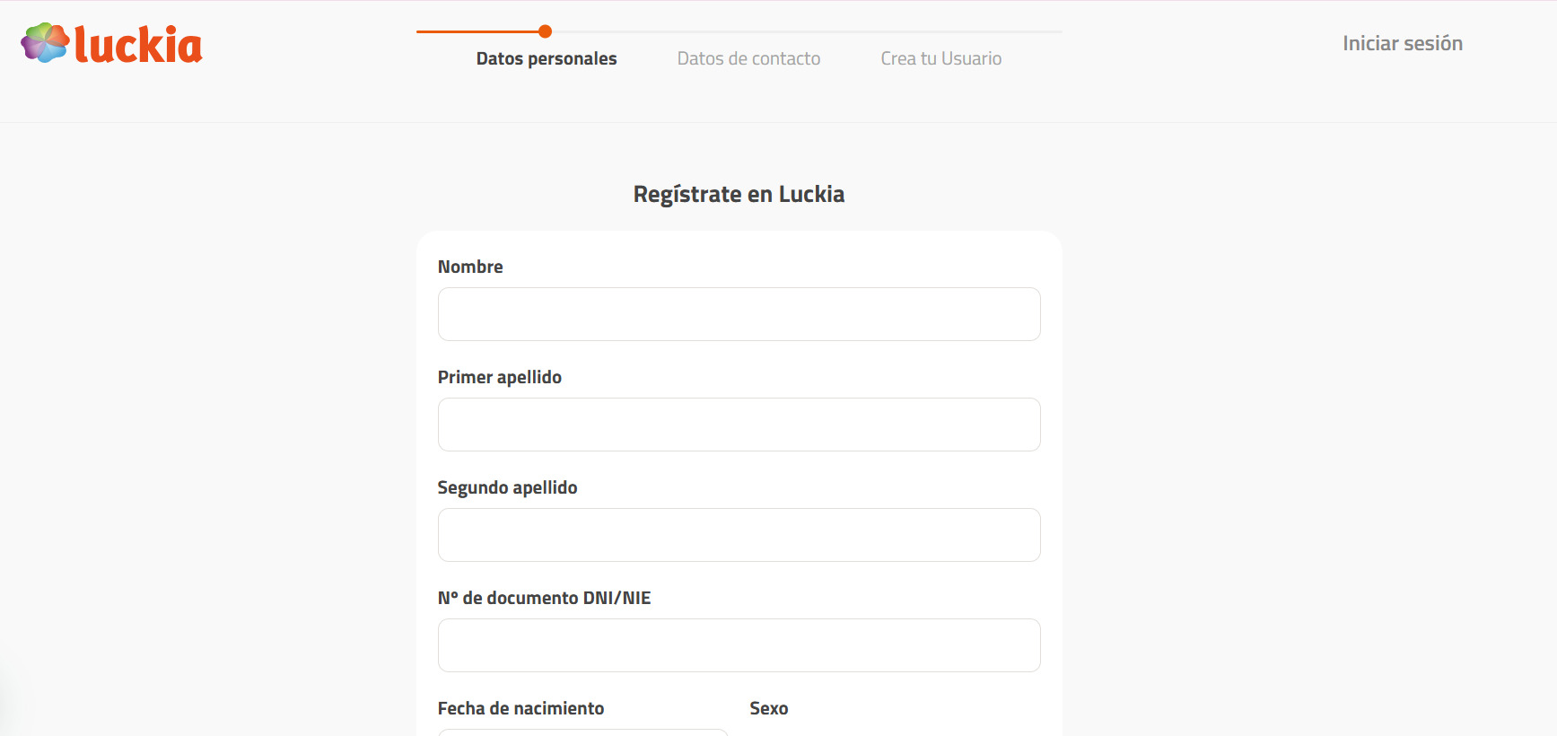 Registro Luckia casino
