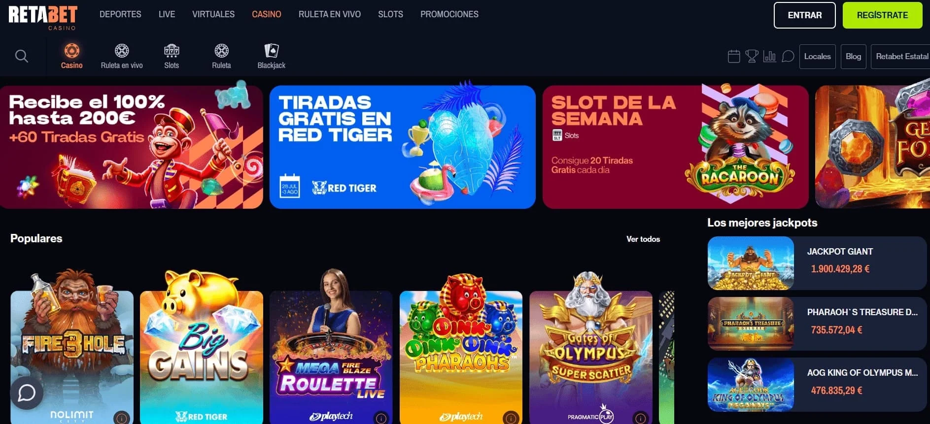 Retabet casino online