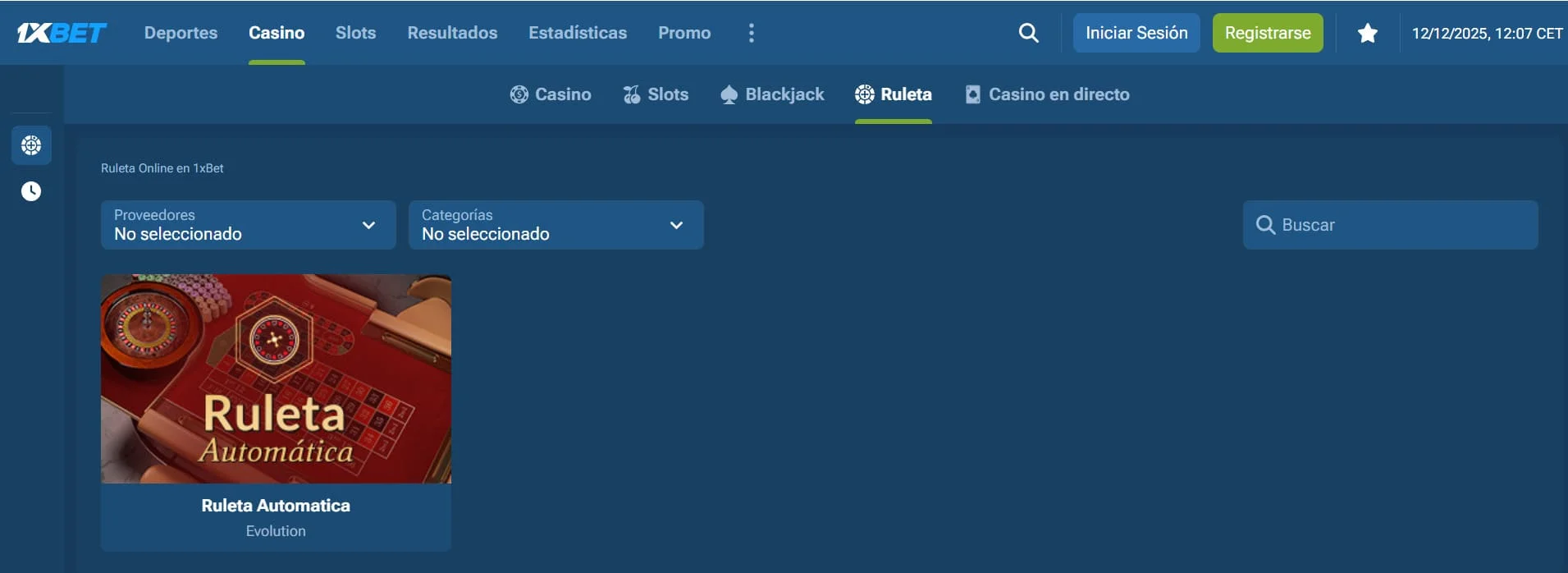 Ruleta 1xbet