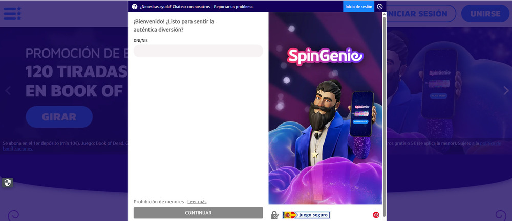 Slingo casino: una imagen que muestra el proceso de registro de Slingo Cassino, con los campos a rellenar.