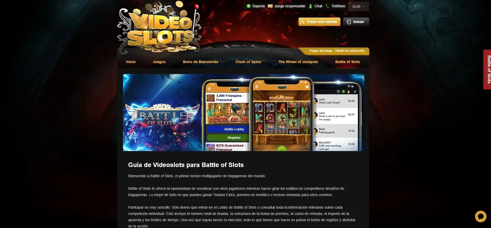 Battle of Slots en Videoslots