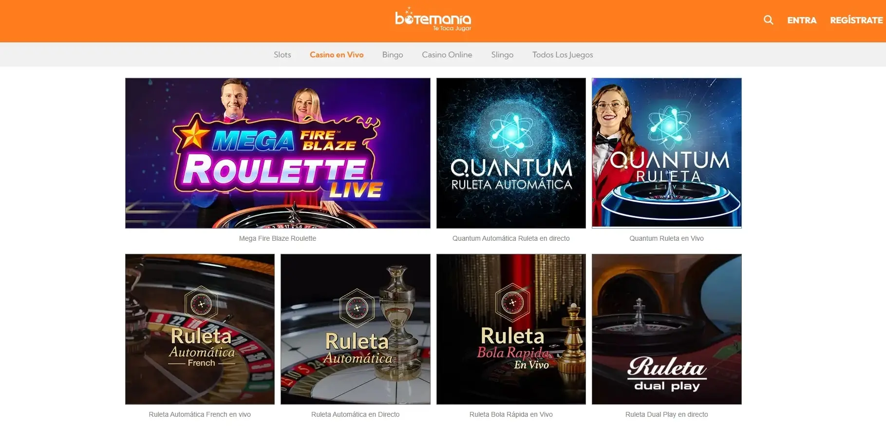Botemania casino en vivo