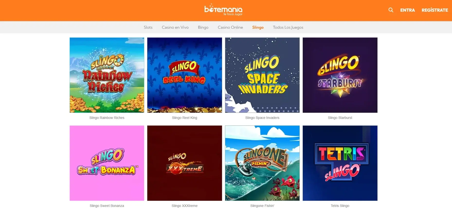 Botemania juegos slingo
