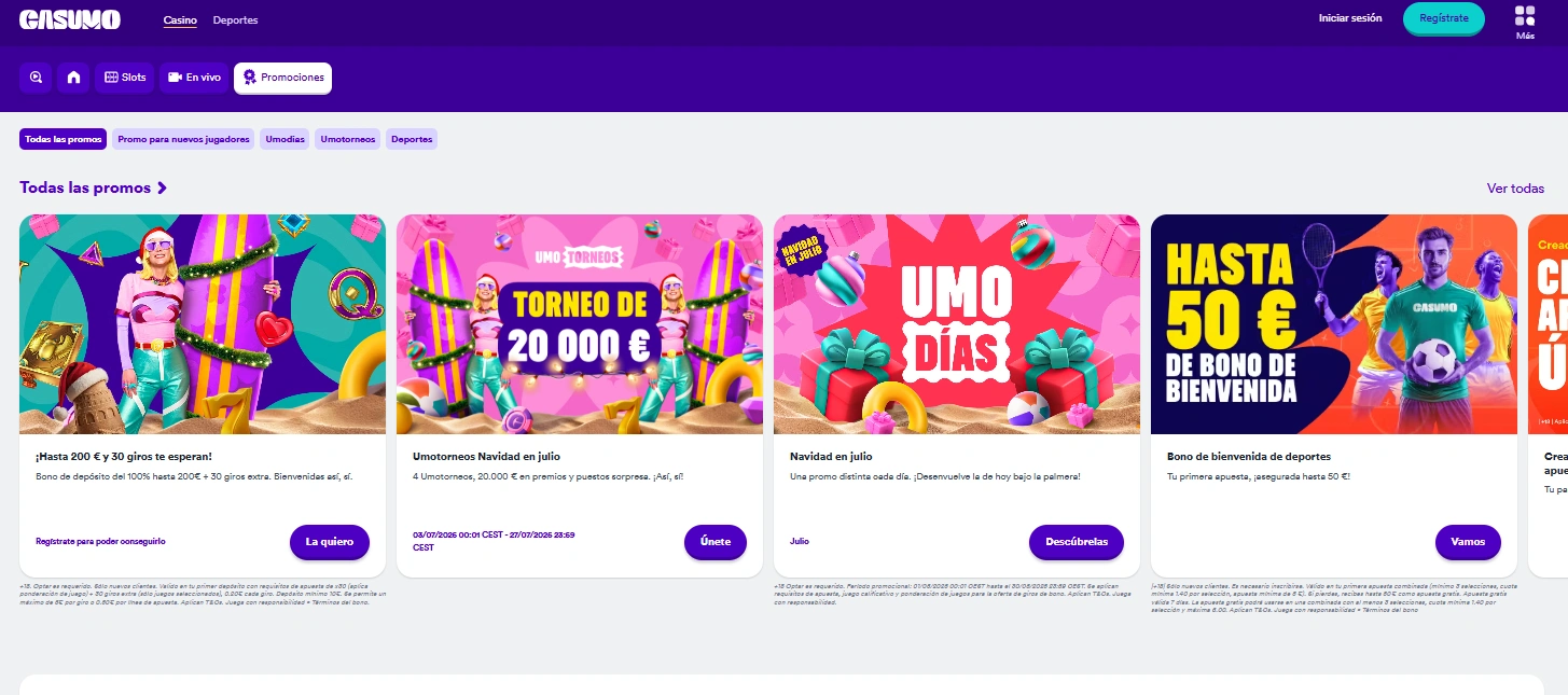 promociones de casumo casino