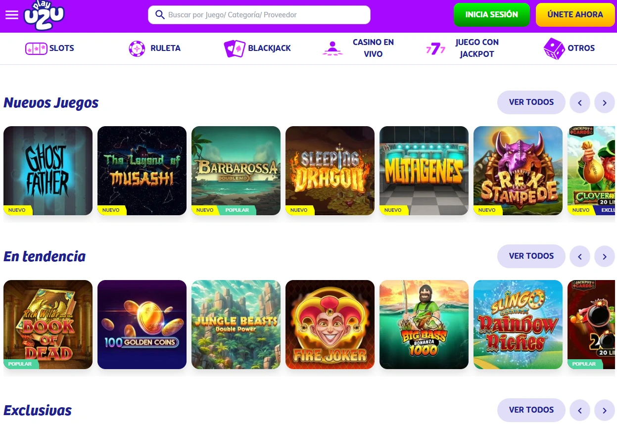juegos de playuzu y slots